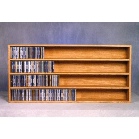 The Wood Shed Solid Oak Wall / Shelf Mount 476 CD Media Cabinet