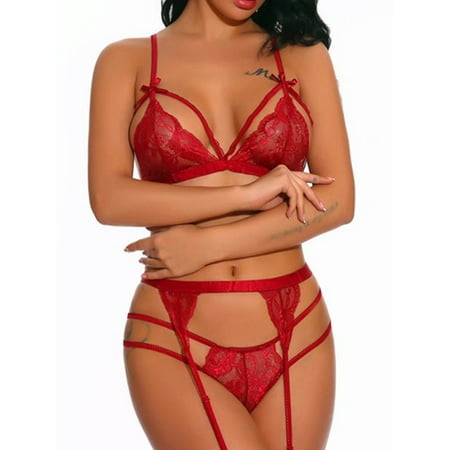 Glonme Ladies Lingerie Set With Garter Belt Teddy Babydoll Deep V Neck Mesh Bodysuit 3 Pieces Women Sexy See Through Transparent Lace Red L
Glonme Ladies Lingerie Set With Garter Belt Teddy Babydoll Deep V Neck Mesh Bodysuit 3 Pieces Women Sexy See Through Transparent Lace Red L
