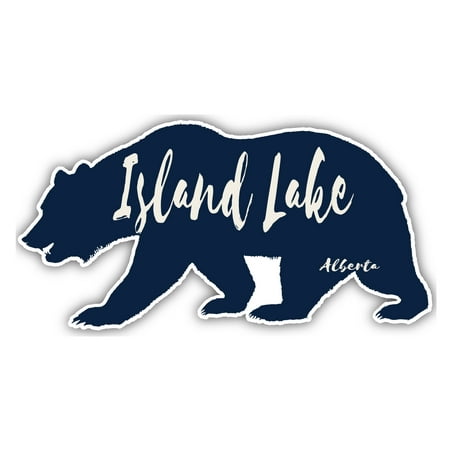 Island Lake Alberta Souvenir 3x1.5-Inch Fridge Magnet Bear Design