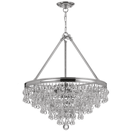 Chandeliers 8 Light With Polished Chrome Clear Glass Drops Brass 24 inch 480 Watts - World of Lighting
Chandeliers 8 Light With Polished Chrome Clear Glass Drops Brass 24 inch 480 Watts - World of Lighting