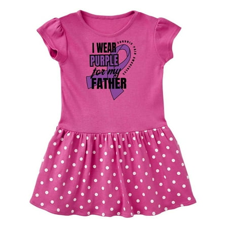 Inktastic Chronic Pain I Wear Purple For My Father Gift Baby Girl Dress