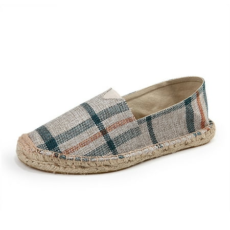 Plaid Pattern Breathable Espadrille Flat Shoes Closed Toe Plaited Fiber Rubber Sole Canvas Shoes Women‘s Footwear
Plaid Pattern Breathable Espadrille Flat Shoes Closed Toe Plaited Fiber Rubber Sole Canvas Shoes Women‘s Footwear