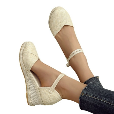 〖Yilirongyumm〗 Beige 36 Sandals Women Sandals Wedge Low Heel Roman Wedge Ladies Fashion Elastic Strap Carved Breathable Shoes Thick Soled Wedges Casual Sandals
〖Yilirongyumm〗 Beige 36 Sandals Women Sandals Wedge Low Heel Roman Wedge Ladies Fashion Elastic Strap Carved Breathable Shoes Thick Soled Wedges Casual Sandals