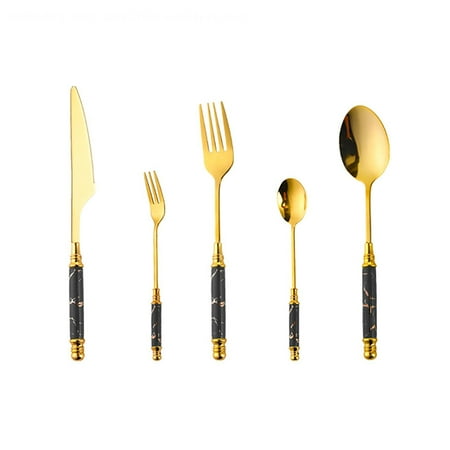 Knife Fork and Spoon Tableware Portable Stainless Steel Tableware Set Western Steak Knife and Fork Set Household Five-piece Set
Knife Fork and Spoon Tableware Portable Stainless Steel Tableware Set Western Steak Knife and Fork Set Household Five-piece Set
