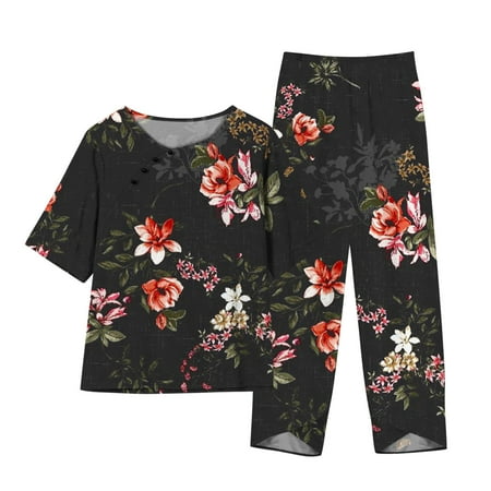 Edvintorg Pajamas 2 Piece Lounge Sets Clearance Women S Summer Printed Half Sleeve Round Neck Top + Casual Pants Suit Set Plus Size Sleepwear Loungewear
Edvintorg Pajamas 2 Piece Lounge Sets Clearance Women S Summer Printed Half Sleeve Round Neck Top + Casual Pants Suit Set Plus Size Sleepwear Loungewear