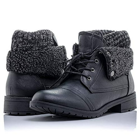 Bellmora Patty-01 Women s Combat Ankle Bootie Hiking Boot with Rugged Low Heel