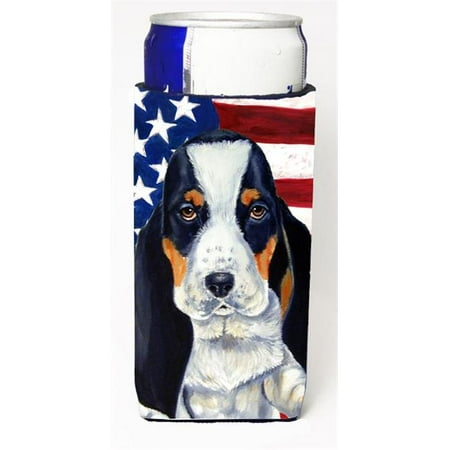 Carolines Treasures LH9015MUK USA American Flag with Basset Hound Michelob Ultra bottle sleeves for slim cans 12 oz.
Carolines Treasures LH9015MUK USA American Flag with Basset Hound Michelob Ultra bottle sleeves for slim cans 12 oz.