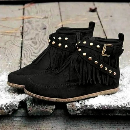 Feiboyy Women Solid Suede Retro Toe Round Short Shoes Tassel Zipper Flat Color Booties Women s Boots
Feiboyy Women Solid Suede Retro Toe Round Short Shoes Tassel Zipper Flat Color Booties Women s Boots