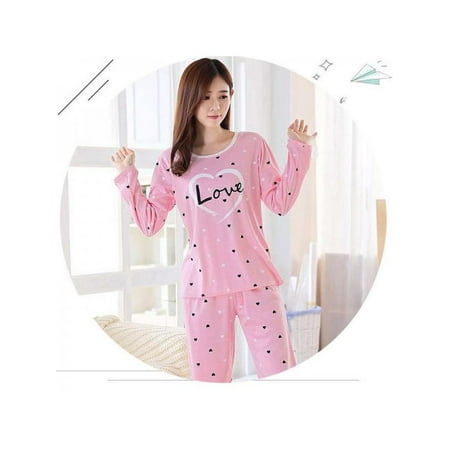 Manfiter Women s Long Sleeve Pajamas Set Sleepwear Pink Lounge Nightgowns O Collar Home Printing Home Pajamas Set
Manfiter Women s Long Sleeve Pajamas Set Sleepwear Pink Lounge Nightgowns O Collar Home Printing Home Pajamas Set