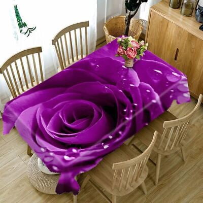 AYZM Pattern Waterproof Oilproof Rectangular Polyester Tablecloth Home Decor