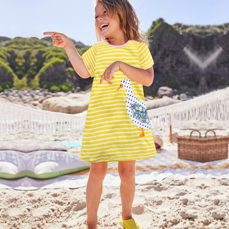 Aayomet Flower Girl Dresses For Wedding Dress Short Sleeve Cotton Summer Casual Baby Kids Patterns Girls Cartoon Girls Yellow 12-18 Months
Aayomet Flower Girl Dresses For Wedding Dress Short Sleeve Cotton Summer Casual Baby Kids Patterns Girls Cartoon Girls Yellow 12-18 Months
