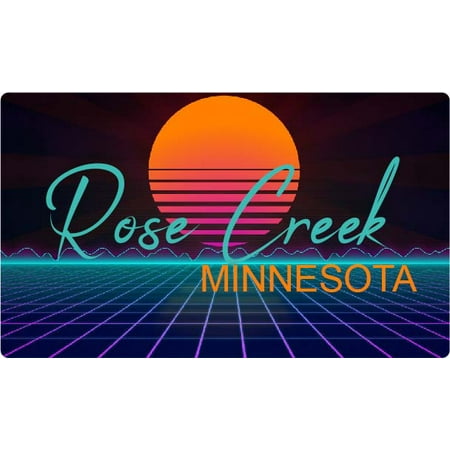 Rose Creek Minnesota 4 X 2.25-Inch Fridge Magnet Retro Neon Design