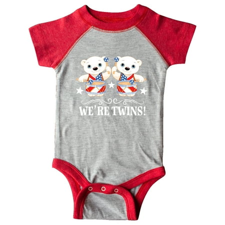 Inktastic 4th Of July Twins Gift Baby Boy or Baby Girl Bodysuit