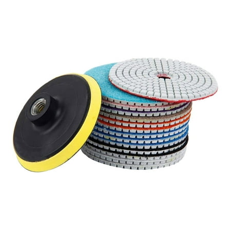 15Pcs Diamond Polishing Pads Kit 4 Inch 100mm Wet/Dry for Granite Stone Concrete Marble Polishing Use Grinding Discs Set
15Pcs Diamond Polishing Pads Kit 4 Inch 100mm Wet/Dry for Granite Stone Concrete Marble Polishing Use Grinding Discs Set