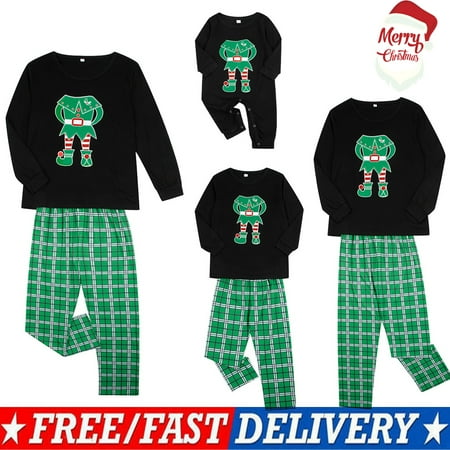 Parent-child Nightwear Set/ Jumpsuit Black Green Long Sleeve Printed Pattern Tops and Pants Men/ Women/ Kids/ Babies
Parent-child Nightwear Set/ Jumpsuit Black Green Long Sleeve Printed Pattern Tops and Pants Men/ Women/ Kids/ Babies