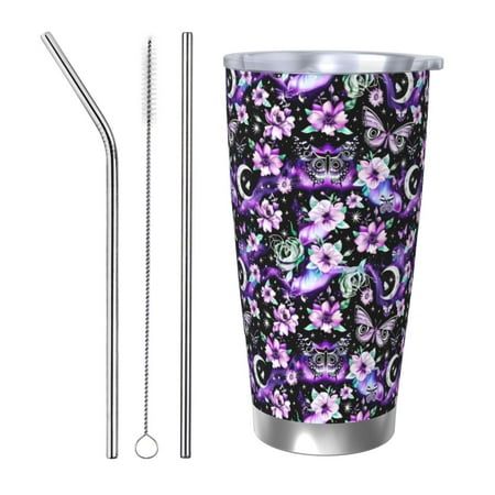 Zeuib Pink purple rainbow flower butterfly Printed 20oz Stainless Steel Insulated Car Cup Stainless Steel Thermal Cup Vacuum Insulated Leak-proof Travel Mug Cup-Straw Three-piece Set
Zeuib Pink purple rainbow flower butterfly Printed 20oz Stainless Steel Insulated Car Cup Stainless Steel Thermal Cup Vacuum Insulated Leak-proof Travel Mug Cup-Straw Three-piece Set