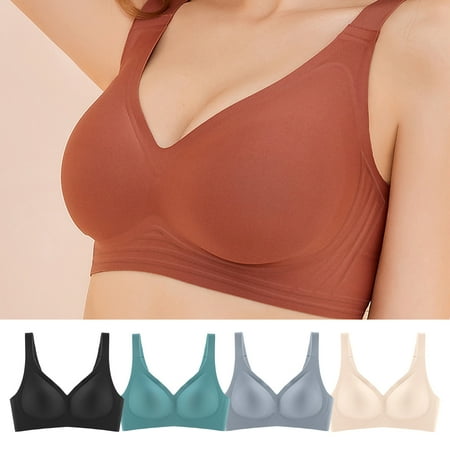 rygai Women Bra Invisible Buckle Padded Solid Color Back Closure Adjustable Breathable Seamless Push Up Sports Brassieres for Daily Wear Blue M
rygai Women Bra Invisible Buckle Padded Solid Color Back Closure Adjustable Breathable Seamless Push Up Sports Brassieres for Daily Wear Blue M