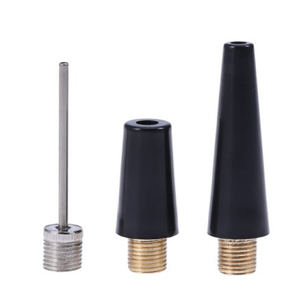 TOYMYTOY 3pcs Bike Adapter Ball Pump Needle Nozzle Kit Inflation Kit (Black)