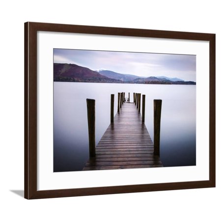 Jetty on Derwentwater, Cumbria, UK Framed Print Wall Art By Nadia Isakova