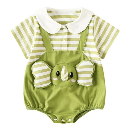 Toddler Baby Girls Climbing Clothes Romper Cartoon Animal Elephant Short Sleeved Halter Top Outside Bodysuit Romper Jumpsuit Clothes For 0-3 Months
Toddler Baby Girls Climbing Clothes Romper Cartoon Animal Elephant Short Sleeved Halter Top Outside Bodysuit Romper Jumpsuit Clothes For 0-3 Months