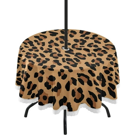Hyjoy 60 Leopard Round Tablecloth Waterproof Spillproof Polyester Fabric Table Cover with Zipper Umbrella Hole for Outdoor Patio Garden Dining Party
Hyjoy 60 Leopard Round Tablecloth Waterproof Spillproof Polyester Fabric Table Cover with Zipper Umbrella Hole for Outdoor Patio Garden Dining Party