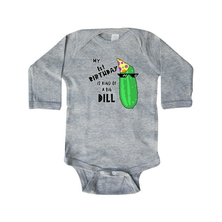 Inktastic My 1st Birthday is kind of a Big Dill Pickle in Sunglasses Gift Baby Boy or Baby Girl Long Sleeve Bodysuit
Inktastic My 1st Birthday is kind of a Big Dill Pickle in Sunglasses Gift Baby Boy or Baby Girl Long Sleeve Bodysuit