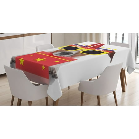 Ambesonne Birthday Party Tablecloth Rectangular Table Cover Party Dog Sunglasses 52 x70 Yellow and Red
Ambesonne Birthday Party Tablecloth Rectangular Table Cover Party Dog Sunglasses 52 x70 Yellow and Red