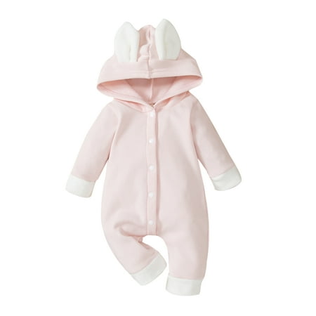 Glonme Long Sleeve Winter Outwear Outfits Infant Casual Party Fleece Romper Loose Solid Color Hooded Jumpsuit Button Pink 80/3-6M
Glonme Long Sleeve Winter Outwear Outfits Infant Casual Party Fleece Romper Loose Solid Color Hooded Jumpsuit Button Pink 80/3-6M