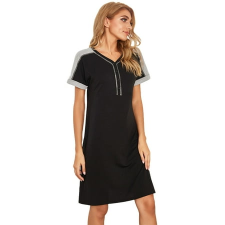 Spdoo Nightgowns for Women Sleepshirts V Neck Short Sleeve Sleepwear Button Soft Short Night Shirts S-XXL
Spdoo Nightgowns for Women Sleepshirts V Neck Short Sleeve Sleepwear Button Soft Short Night Shirts S-XXL
