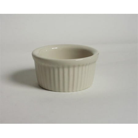 Tuxton China BEX-0352 Ramekin Fluted 3.5 oz. - Eggshell - 4 Dozen