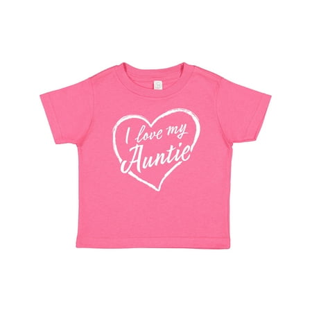 Inktastic I Love My Auntie in White Chalk Heart Gift Baby Boy or Baby Girl T-Shirt