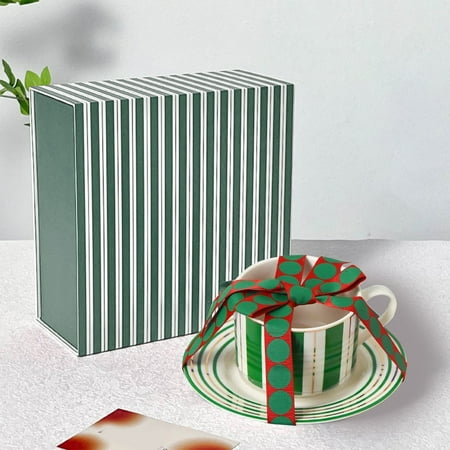 SHIMELE Ceramic Mug with Scandinavian Striped Cup and Saucer Set A Must-have for a Cozy Office Environment
SHIMELE Ceramic Mug with Scandinavian Striped Cup and Saucer Set A Must-have for a Cozy Office Environment