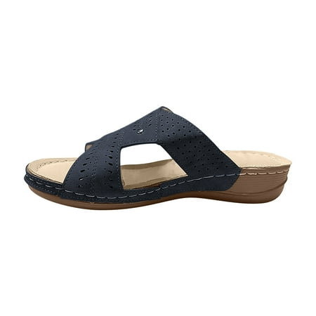 KBODIU Sandals Women Athletic Comfortable Outdoor Sandals with Arch Support Walking Sandals for Women Leisure Vacation Hollow Open Toe Wedge Beach Sandals for Spot/Beach/Travel/Home Navy 38
KBODIU Sandals Women Athletic Comfortable Outdoor Sandals with Arch Support Walking Sandals for Women Leisure Vacation Hollow Open Toe Wedge Beach Sandals for Spot/Beach/Travel/Home Navy 38
