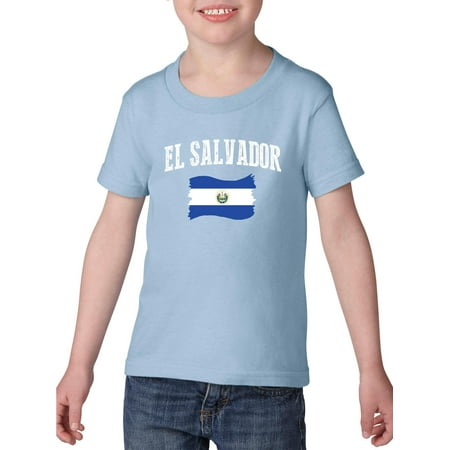 El Salvador Heavy Cotton Toddler Kids T-Shirt Tee Clothing