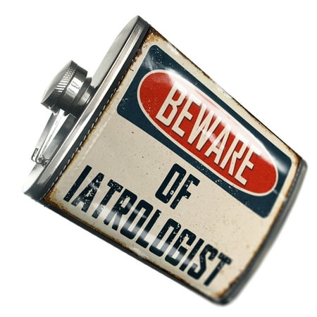 NEONBLOND Flask Beware Of Iatrologist Vintage Funny Sign 
NEONBLOND Flask Beware Of Iatrologist Vintage Funny Sign