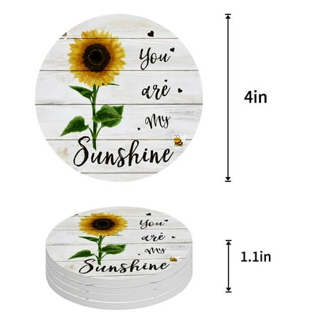 ZHANZZK Sunflowers Set of 6 Round Coaster for Drinks Absorbent Ceramic Stone Coasters Cup Mat with Cork Base for Home Kitchen Room Coffee Table Bar Decor
ZHANZZK Sunflowers Set of 6 Round Coaster for Drinks Absorbent Ceramic Stone Coasters Cup Mat with Cork Base for Home Kitchen Room Coffee Table Bar Decor