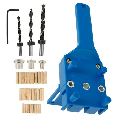 HLONK 1/8/44Pcs Handheld Woodworking Guide Wood Doweling Jig Drill Guide Wood Dowel Drill Hole Tool Drill Guide