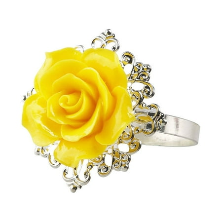 10pcs Rose Style Napkin Rings Napkin Holders Wedding Banquet Dinner Decoration (Yellow)
10pcs Rose Style Napkin Rings Napkin Holders Wedding Banquet Dinner Decoration (Yellow)