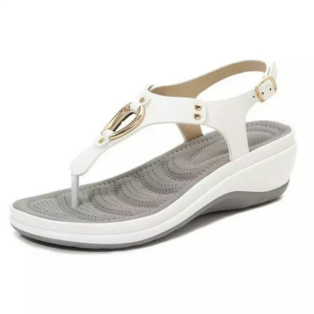 Women Soft Arched Sole Sandals Non Slip Beach Flip Flop with Metal Buckle Outdoor Indoor Use
Women Soft Arched Sole Sandals Non Slip Beach Flip Flop with Metal Buckle Outdoor Indoor Use
