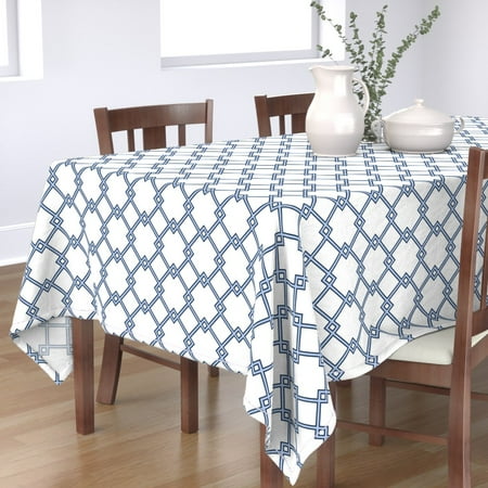 Cotton Sateen Tablecloth 70 x 120 - Lattice Sky Navy Blue Trellis Classic Home Spring Geometric Look Print Custom Table Linens by Spoonflower
Cotton Sateen Tablecloth 70 x 120 - Lattice Sky Navy Blue Trellis Classic Home Spring Geometric Look Print Custom Table Linens by Spoonflower