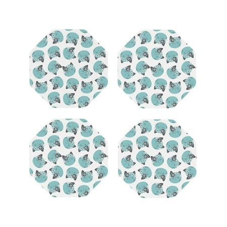 Drink Coasters Set of 4 Quirky Cartoon Cat Face Leather Coasters for Coffee Table Protector Heat Resistant Cute Coasters for Home Decor Housewarming Gifts Bar Kitchen 4 Inch Octagon
Drink Coasters Set of 4 Quirky Cartoon Cat Face Leather Coasters for Coffee Table Protector Heat Resistant Cute Coasters for Home Decor Housewarming Gifts Bar Kitchen 4 Inch Octagon
