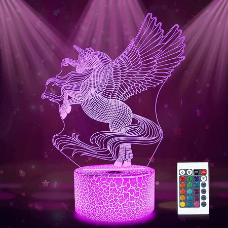 JUSTUP Unicorn Night Light 3D Illusion Light Animals Lamp 16 Colors Changing with Remote Kids Bedroom Decor Holiday Birthday Gifts for Boys Girls
JUSTUP Unicorn Night Light 3D Illusion Light Animals Lamp 16 Colors Changing with Remote Kids Bedroom Decor Holiday Birthday Gifts for Boys Girls