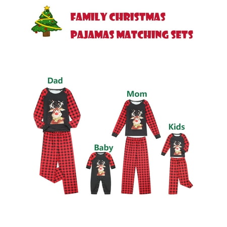 Licupiee Family Christmas Pajamas Matching Sets Black Red Plaid Reindeer Print Long Sleeve Top and Pants Pjs Sleepwear
Licupiee Family Christmas Pajamas Matching Sets Black Red Plaid Reindeer Print Long Sleeve Top and Pants Pjs Sleepwear