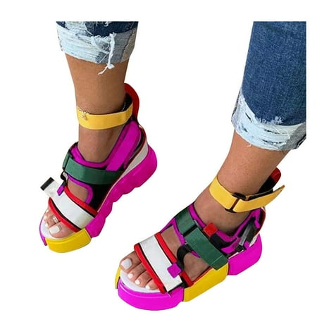 Aayomet Sandals for Women Casual Summer Womens Open Toe Platform Casual Shoes Wedge Heel Colorblock Ankel Strap Sandals Pink 9.5
Aayomet Sandals for Women Casual Summer Womens Open Toe Platform Casual Shoes Wedge Heel Colorblock Ankel Strap Sandals Pink 9.5