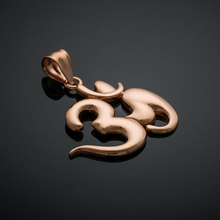 High Polish 10k Rose Gold (Aum) Om Charm Pendant