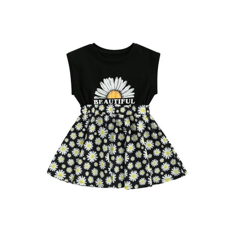 ZIYIXIN Toddler Baby Girl Dress Sleeveless Daisy Print Panel Top Dress Ruffle Summer Dress Black 2-3 Years
ZIYIXIN Toddler Baby Girl Dress Sleeveless Daisy Print Panel Top Dress Ruffle Summer Dress Black 2-3 Years