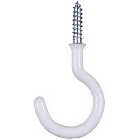 National 4PK National Hardware s 2-1/4 white vinyl coated Cup Hook is designed for