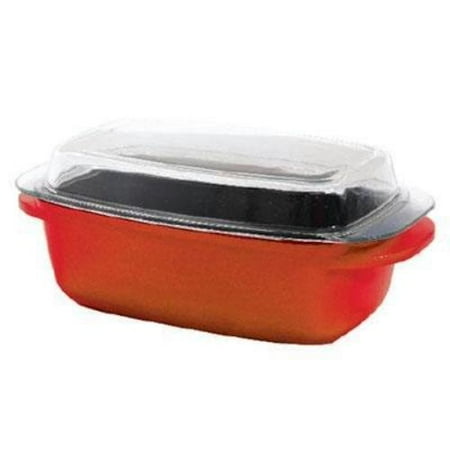 Gibson Cookware - 6.2 Quart Roaster Pan - Cast Aluminium, Glass Lid - Cooking, Roasting - Red - 1 Piece (s) (98265-02)