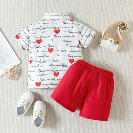 nsendm Toddler Boys Short Sleeve Heart Prints T Shirt Tops Shorts Child Kids Gentleman Outfits Going Home Baby Outfit Childrenscostume White 12-18 Months
nsendm Toddler Boys Short Sleeve Heart Prints T Shirt Tops Shorts Child Kids Gentleman Outfits Going Home Baby Outfit Childrenscostume White 12-18 Months