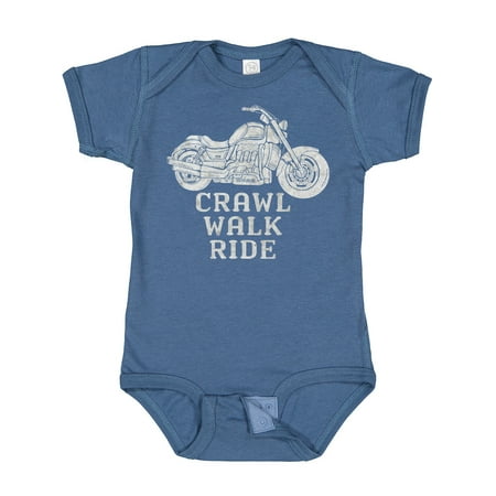 Inktastic Crawl Walk Ride Motorcycle Gift Baby Boy or Baby Girl Bodysuit